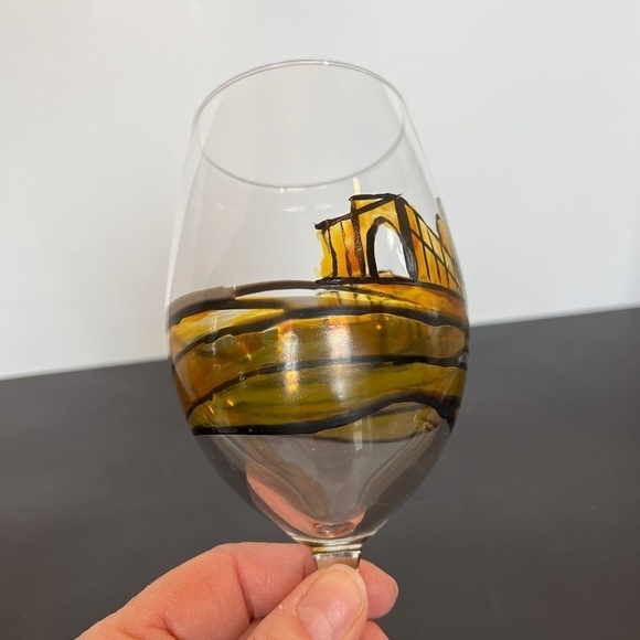 Amanda Lee Hand-Painted Wine Glasses. Set of 2 - Picture 3 of 8